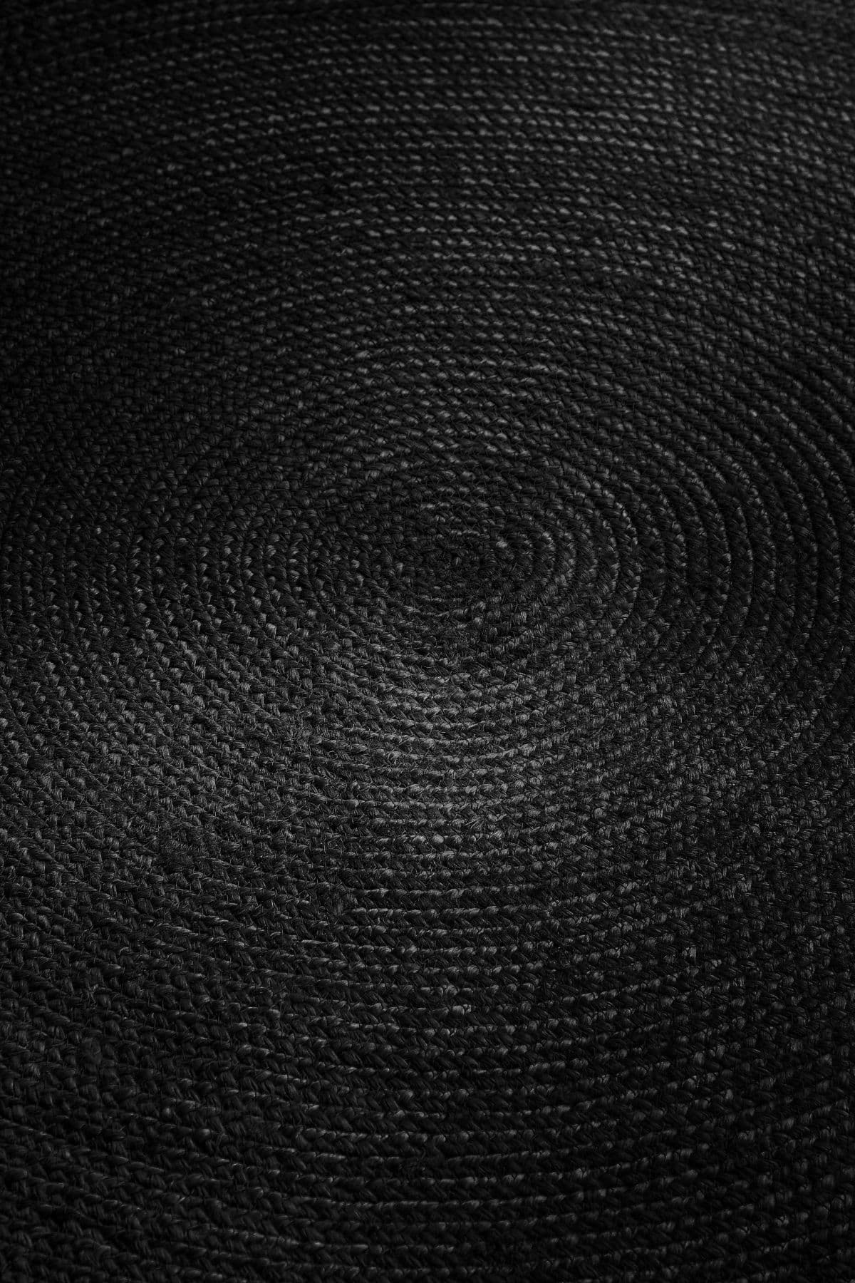Kruhový kusový koberec Hanse Home Jute Braided 106322 Black Ø 100 cm 7