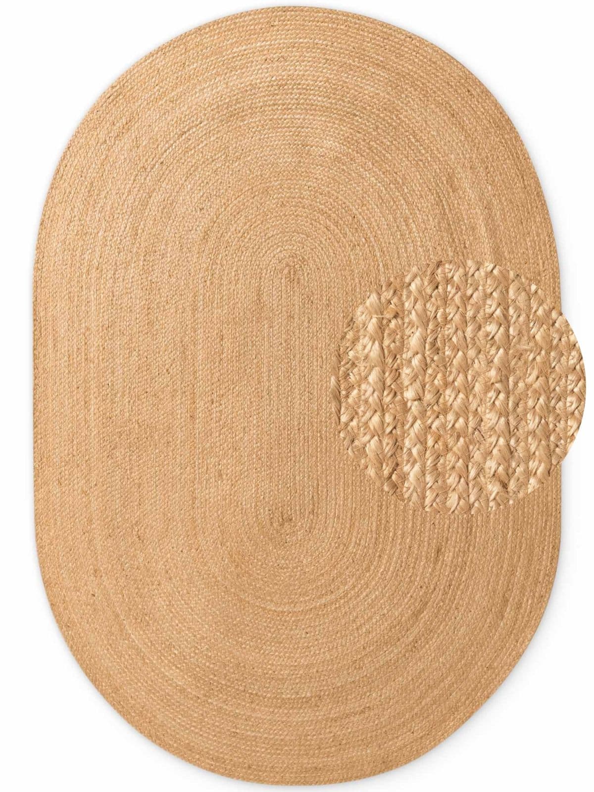 Kusový koberec Hanse Home Jute Braided 106005 Natural Gold - ovál 7