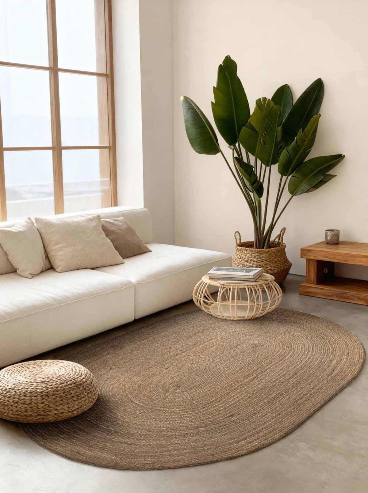 Kusový koberec Hanse Home Jute Braided 106006 Natural Grey Brown - ovál 5