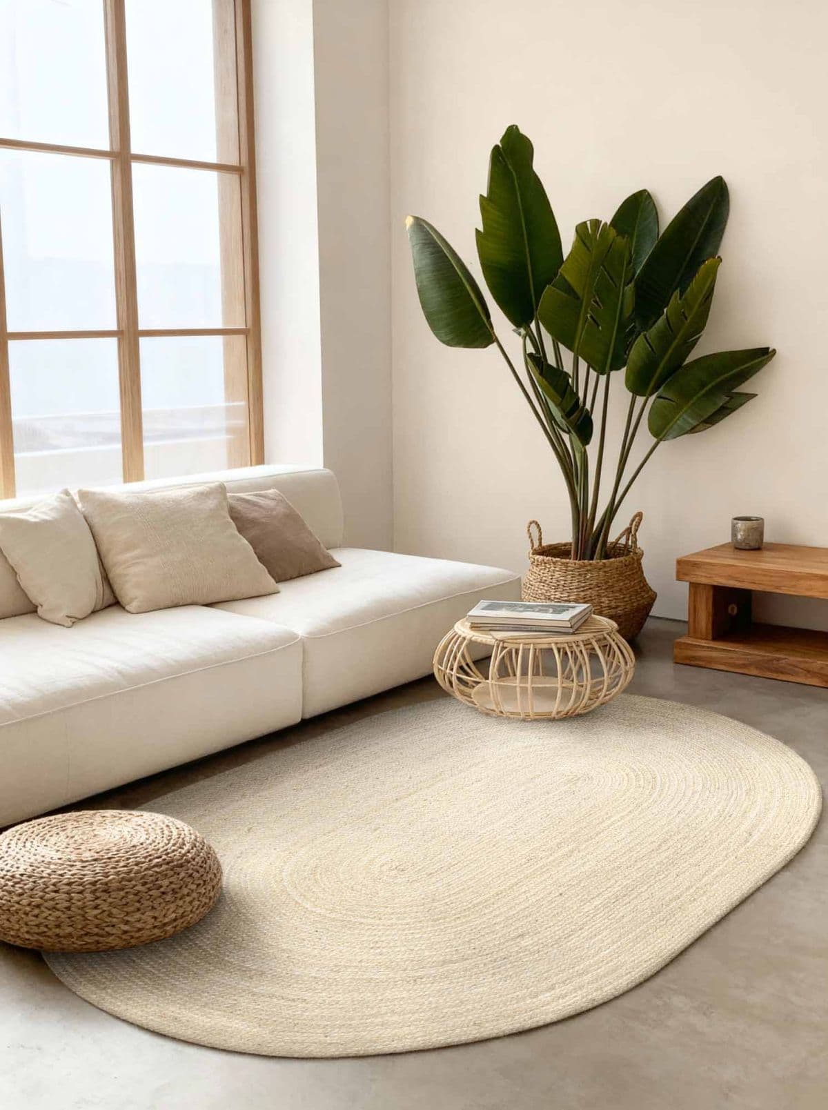 Kusový koberec Hanse Home Jute Braided 106007 Natural Ivory - ovál 5