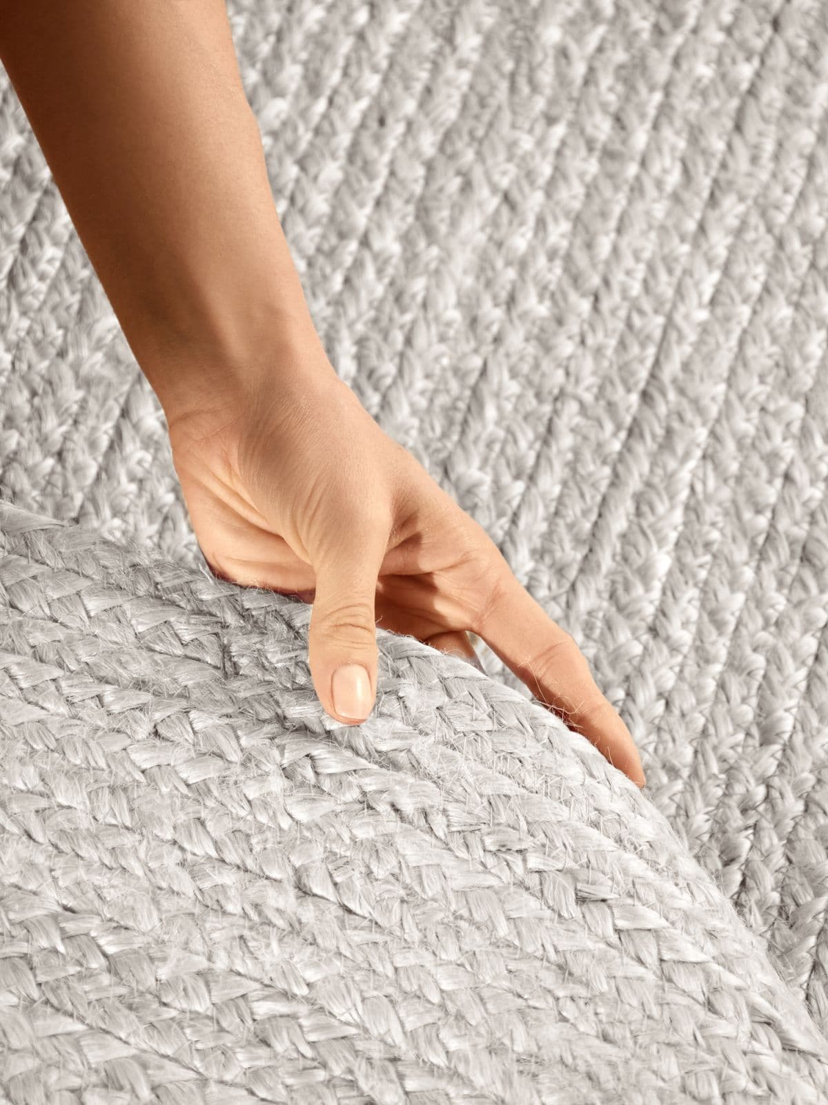 Kusový koberec Hanse Home Jute Braided 106321 White - ovál 3