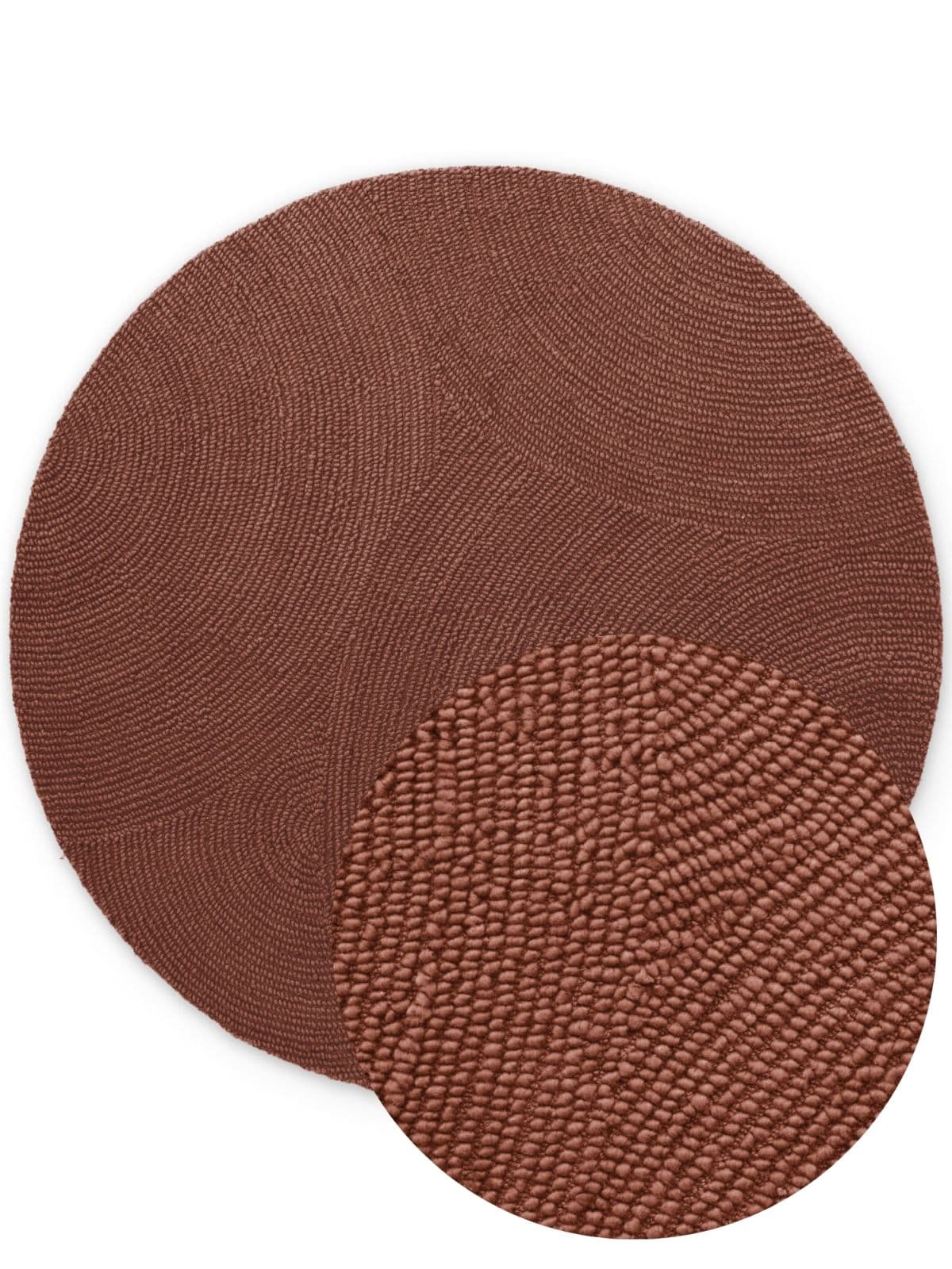 Kruhový kusový koberec Hanse Home Calmio 106402 Red Brown Ø 120 cm 7