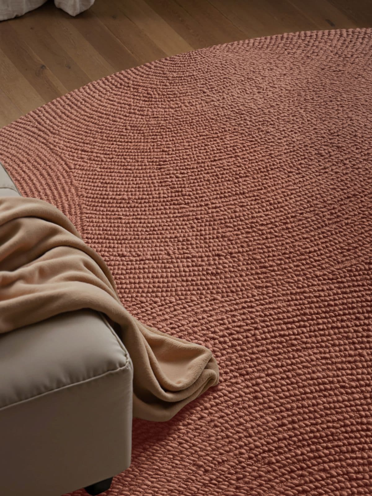 Kruhový kusový koberec Hanse Home Calmio 106403 Vintage Pink Ø 120 cm 6