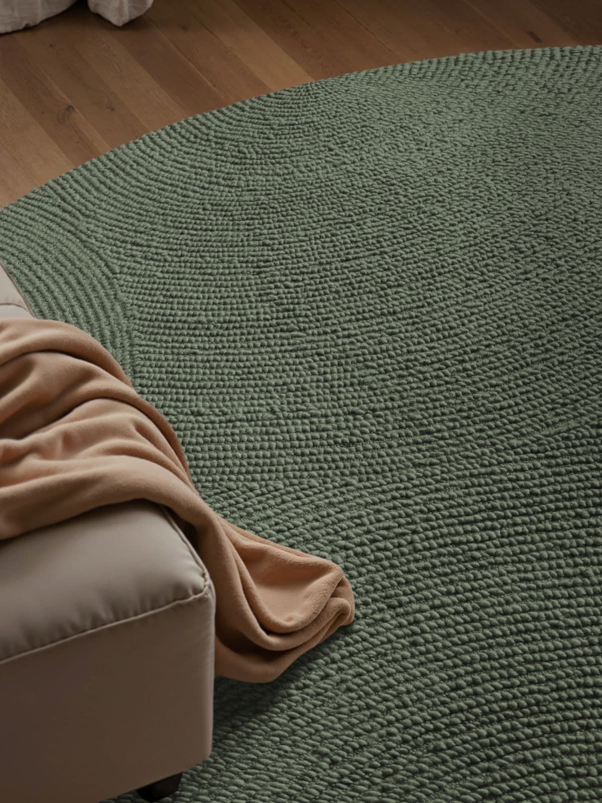 Kruhový kusový koberec Hanse Home Calmio 106404 Green Ø 120 cm 6