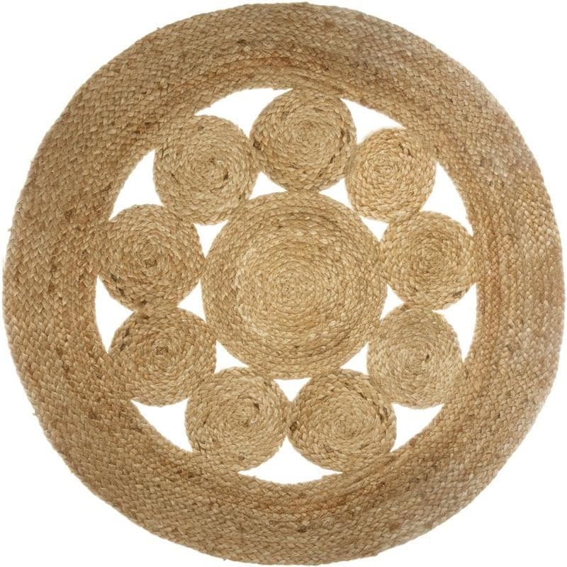 Kulatý koberec Lace hnědý