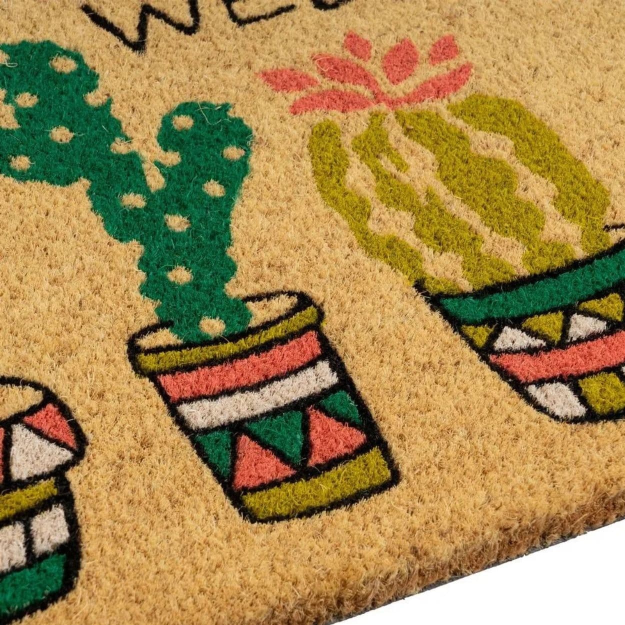 Kokosová rohožka Cactus hnědá/vícebarevná 5