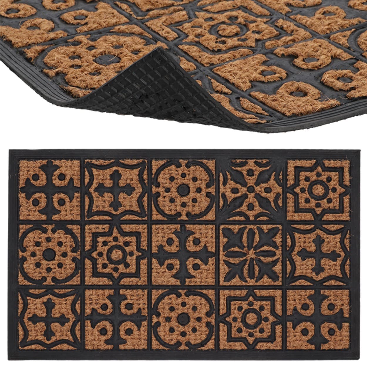 Rohožka Mosaic hnědá/černá 2