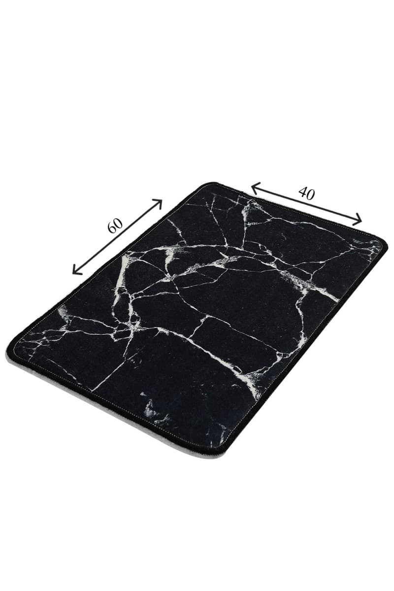 Koupelnová předložka Marble DJT černobílá 3