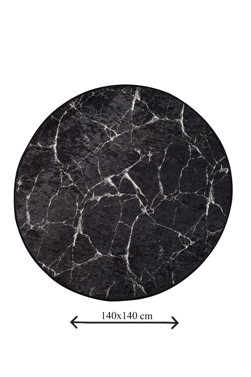 Koupelnová předložka Marble černá/bílá 3