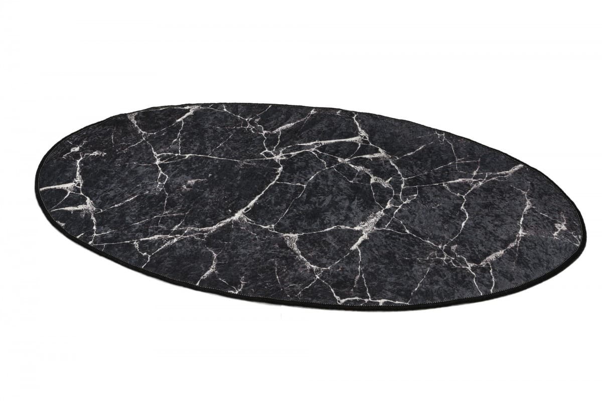 Koupelnová předložka Marble DJT černá/bílá