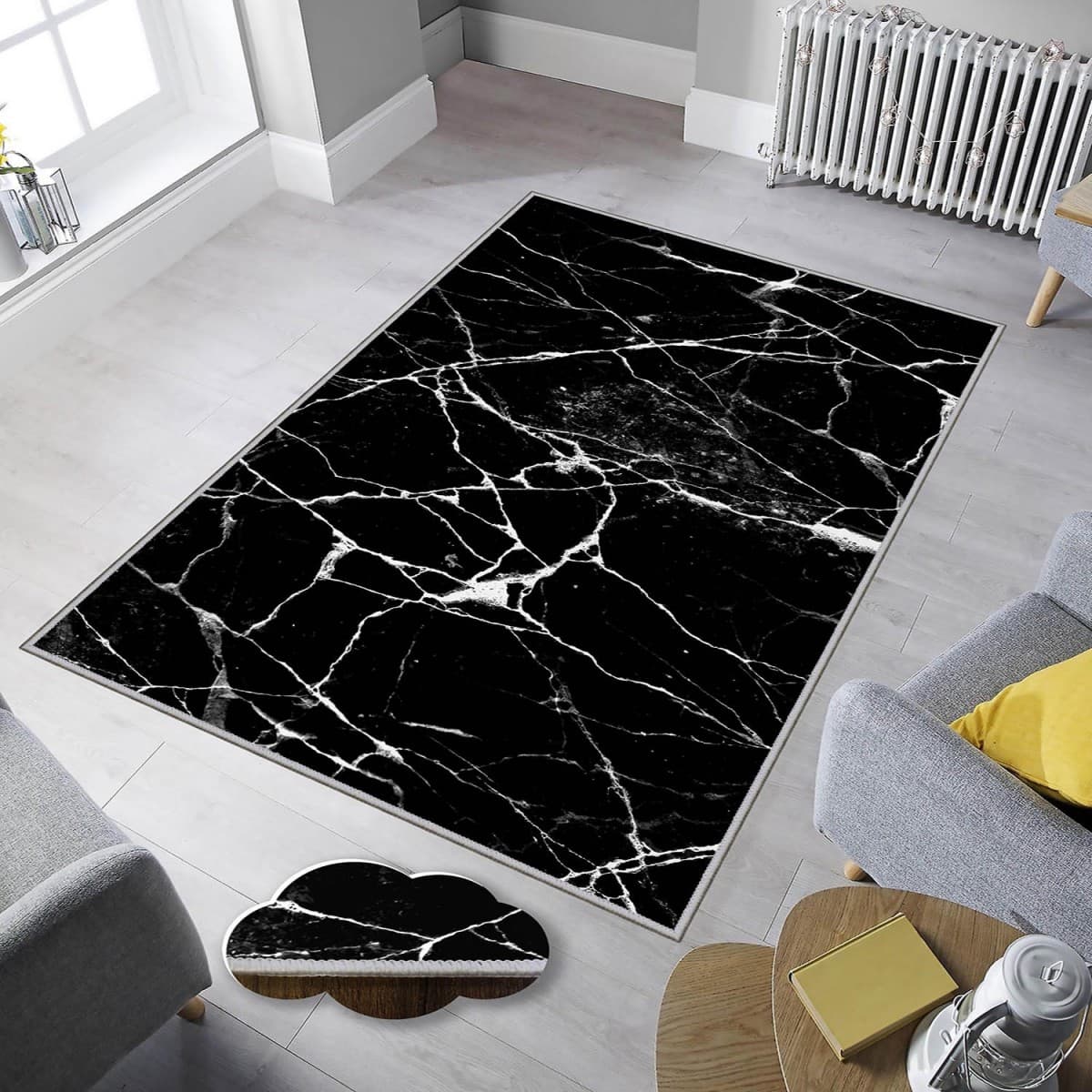 Koberec Black Marble černý 2