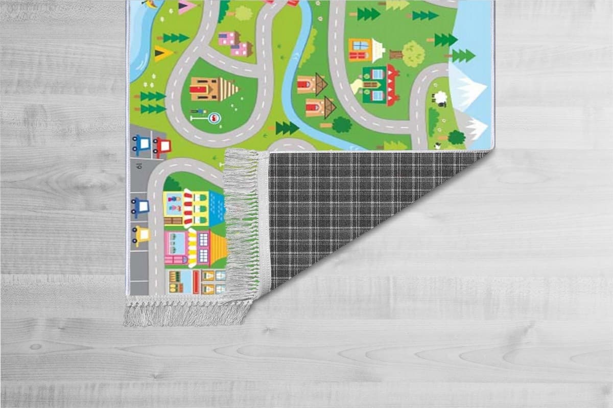 Dětský koberec Město zelený 5