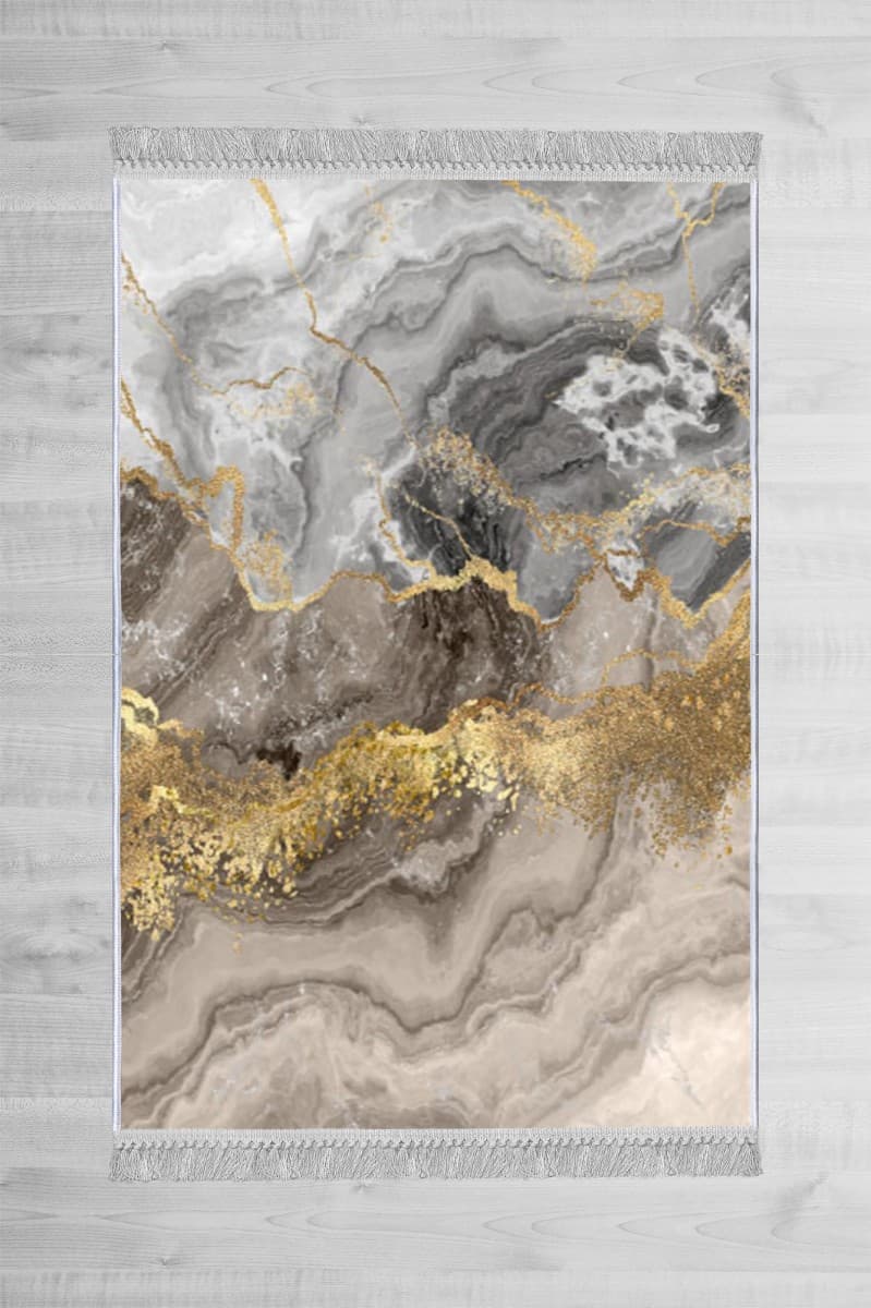 Koberec Marble šedý/zlatý 3