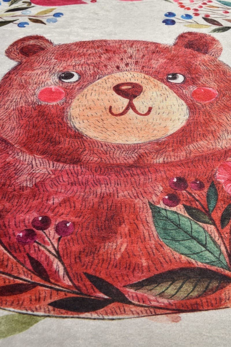 Dětský kulatý koberec Bears Garden vícebarevný 4