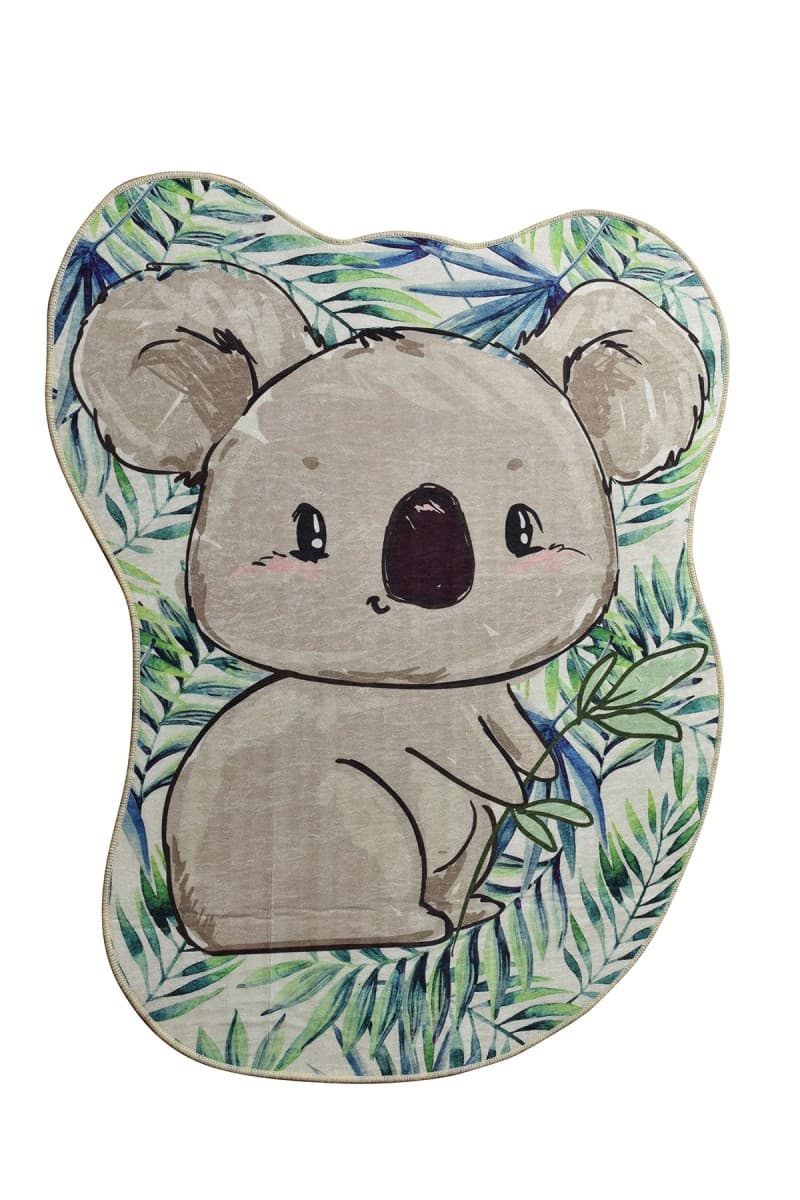 Dětský koberec Koala šedý/zelený
