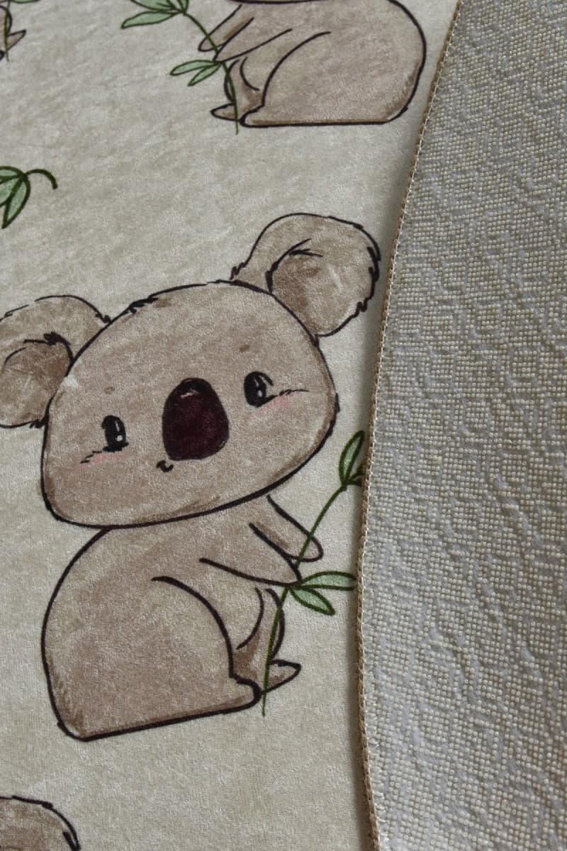 Dětský kulatý koberec Koala šedý 4