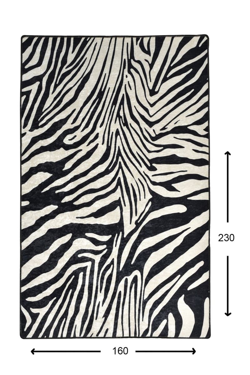 Koberec Zebra bílý/černý 4
