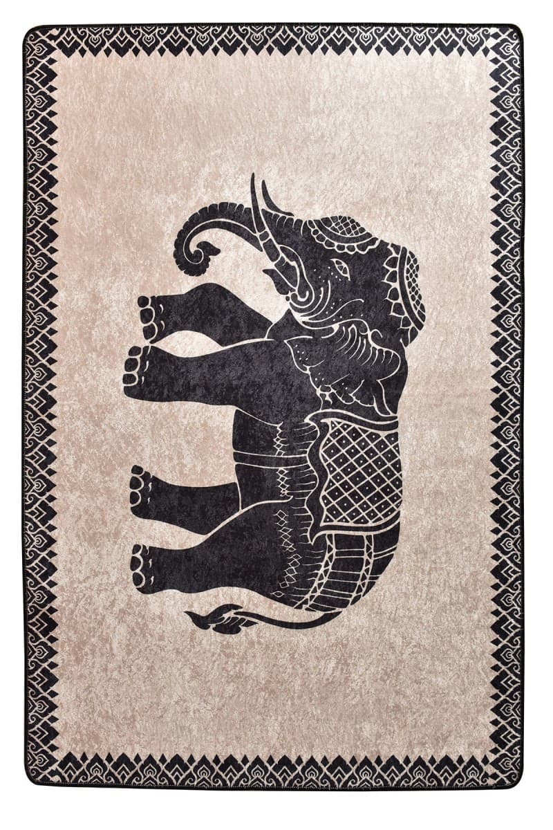 Koberec Elephant béžový/černý