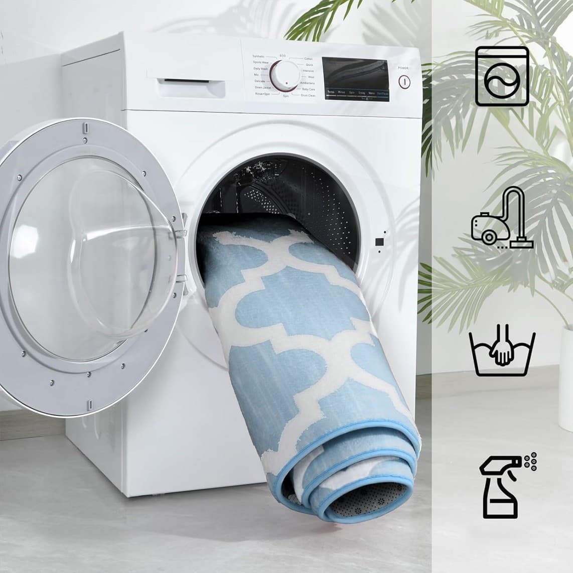 Plyšový koberec Clover Baroc modrý 8