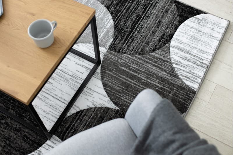 Kusový koberec Alter Geo mušle šedý 8