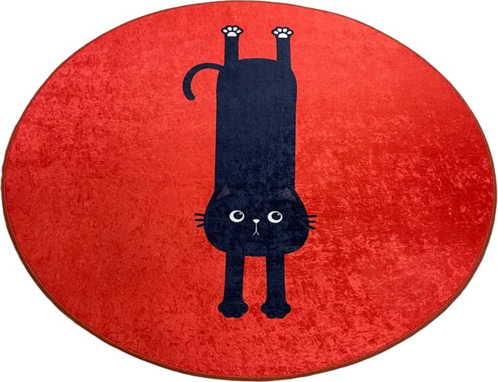 Koupelnový kobereček Kitty červený
