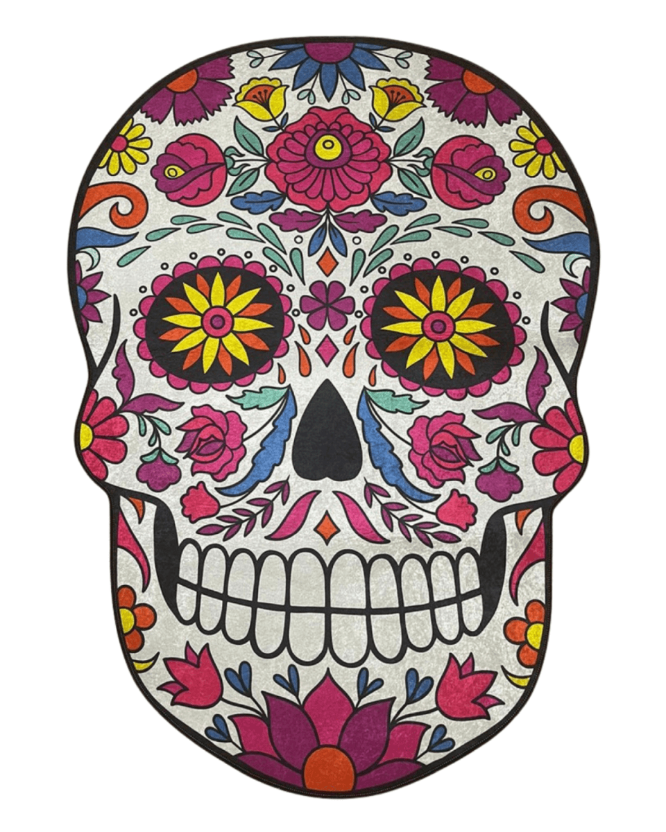 Koupelnová předložka Skull vícebarevná