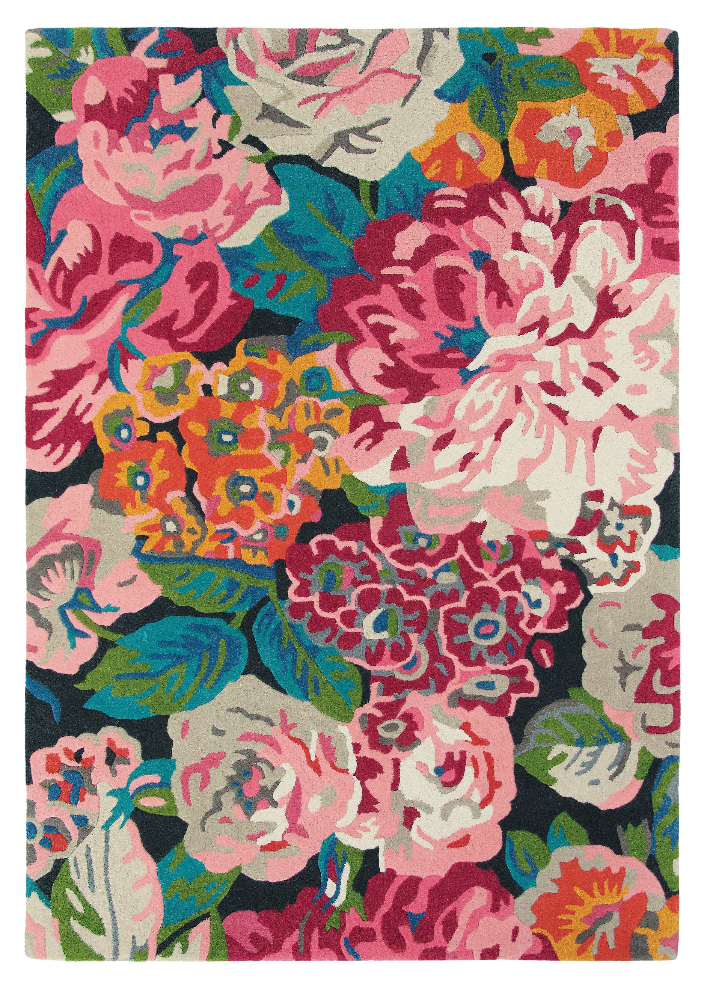 Kusový koberec Rose&Peony cerise 45005