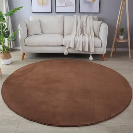 Kusový koberec kruh Sky 5400 brown Kruh Ø 120 cm