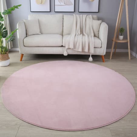 Kusový koberec kruh Sky 5400 rose Kruh Ø 120 cm