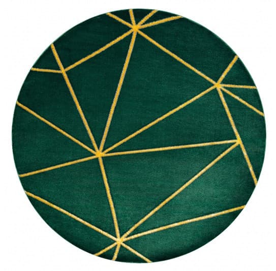 Kusový koberec Emerald 1013 green and gold kruh Kruh Ø 120 cm