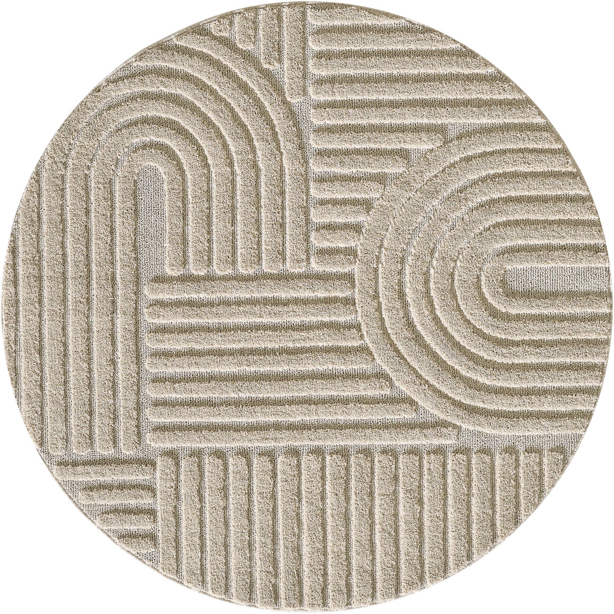 Kusový koberec Art 1121 Beige kruh