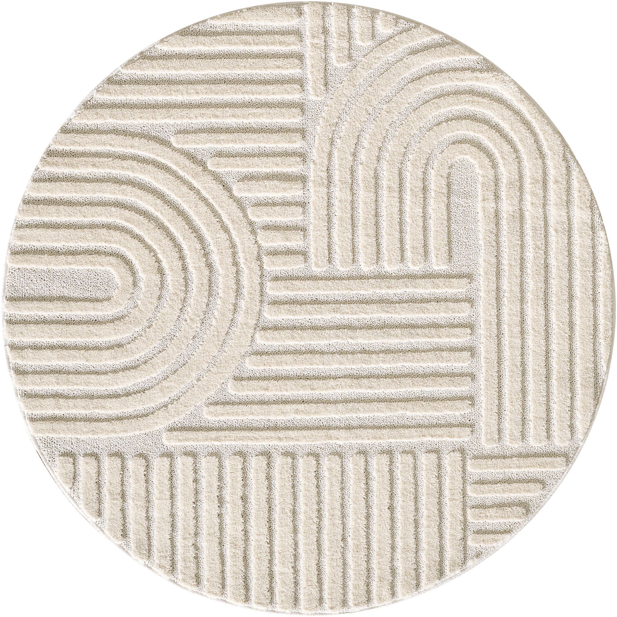 Kusový koberec Art 1121 Cream kruh