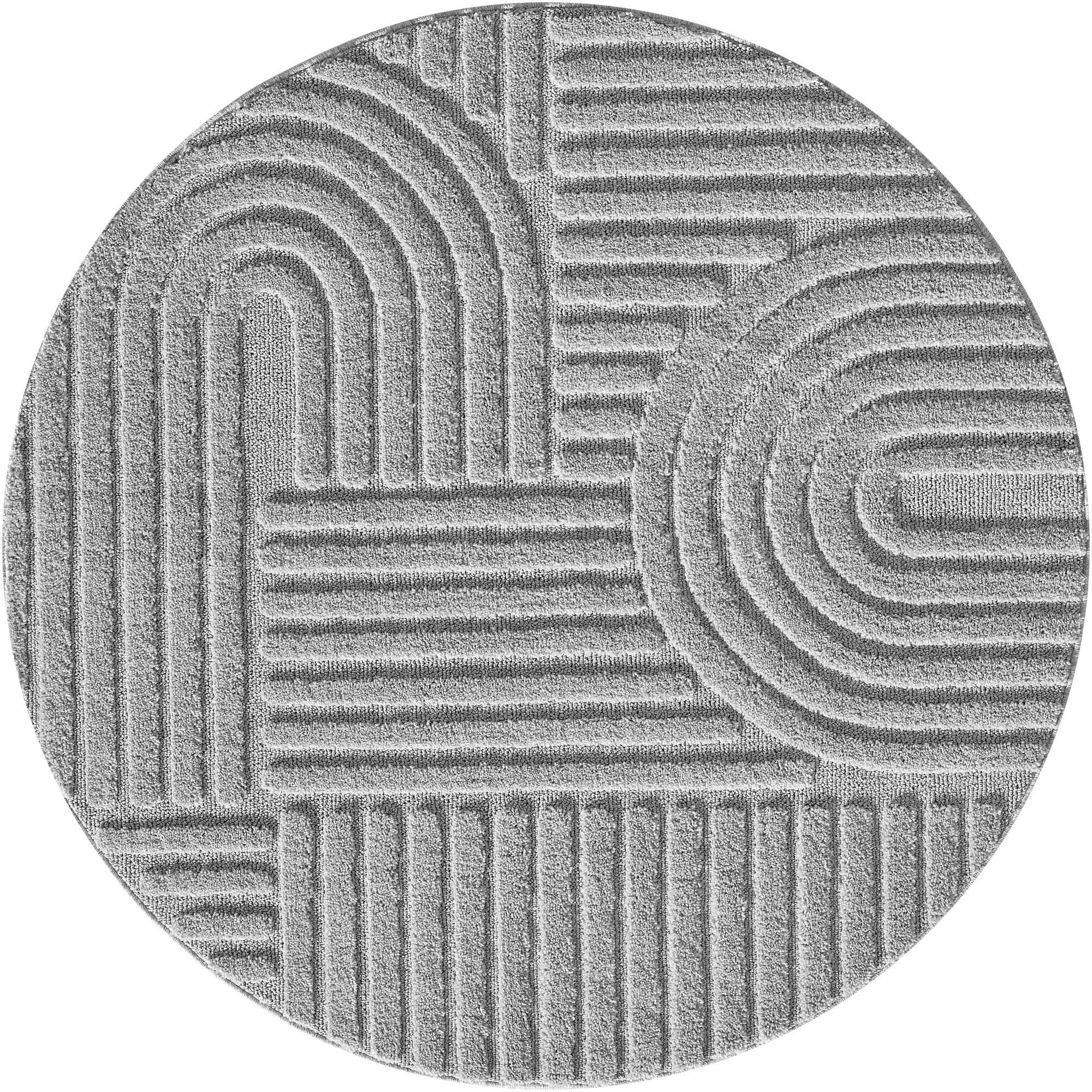Kusový koberec Art 1121 Silver kruh