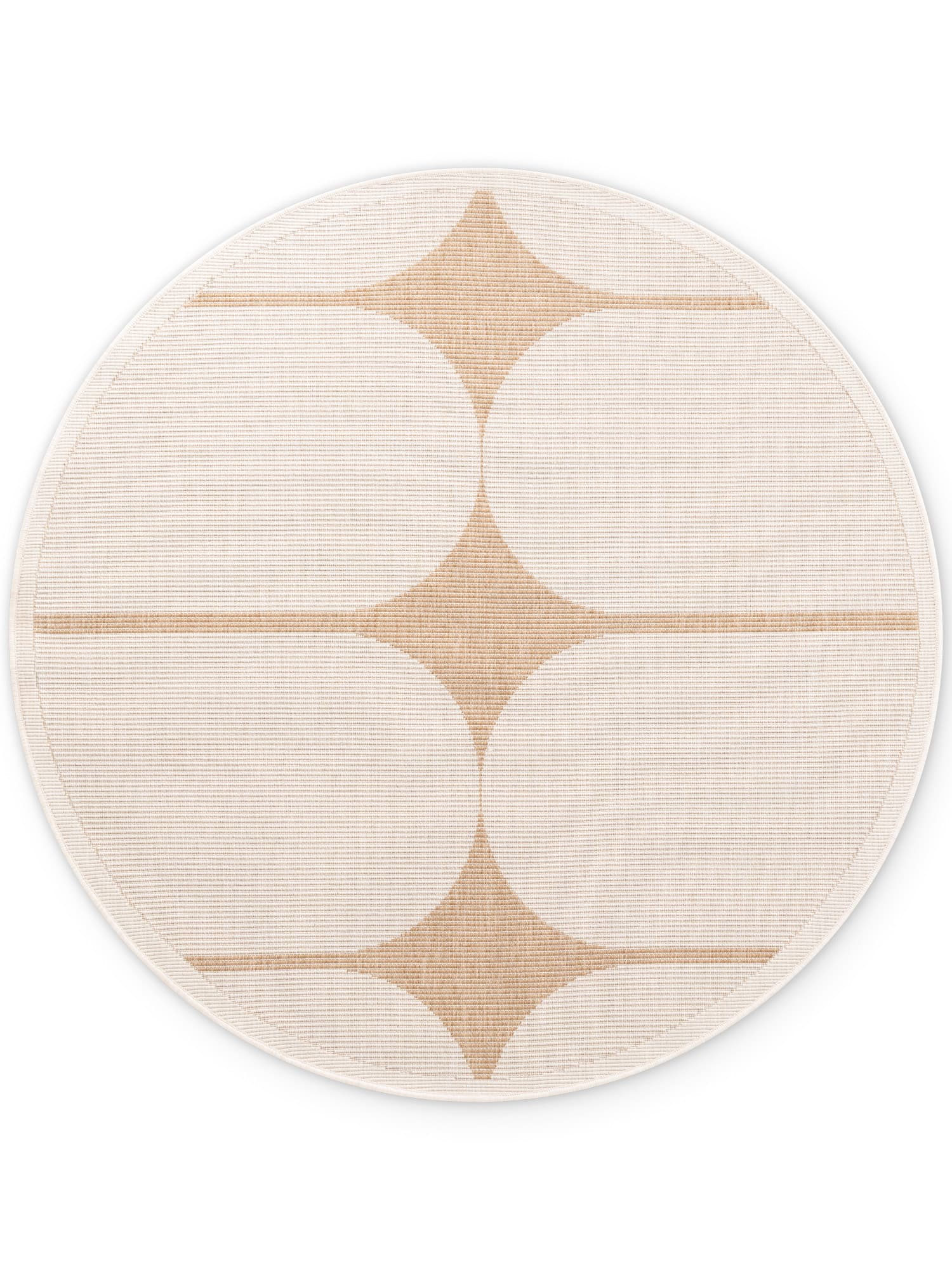 Kusový koberec Duet Bowen Beige/White kruh - na ven i na doma