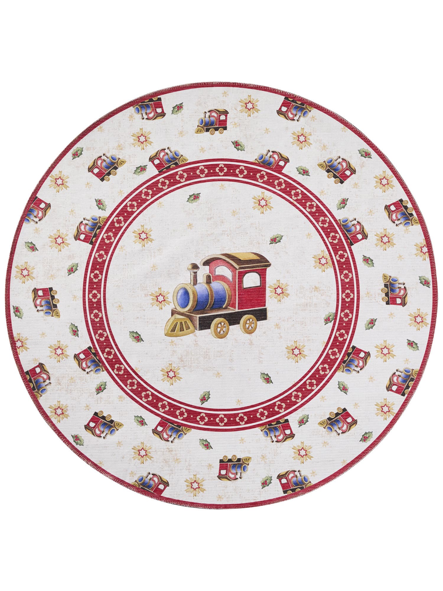 Kusový koberec Villeroy & Boch Toy's delight 106276 Cream, Red kruh Kruh Ø 160 cm
