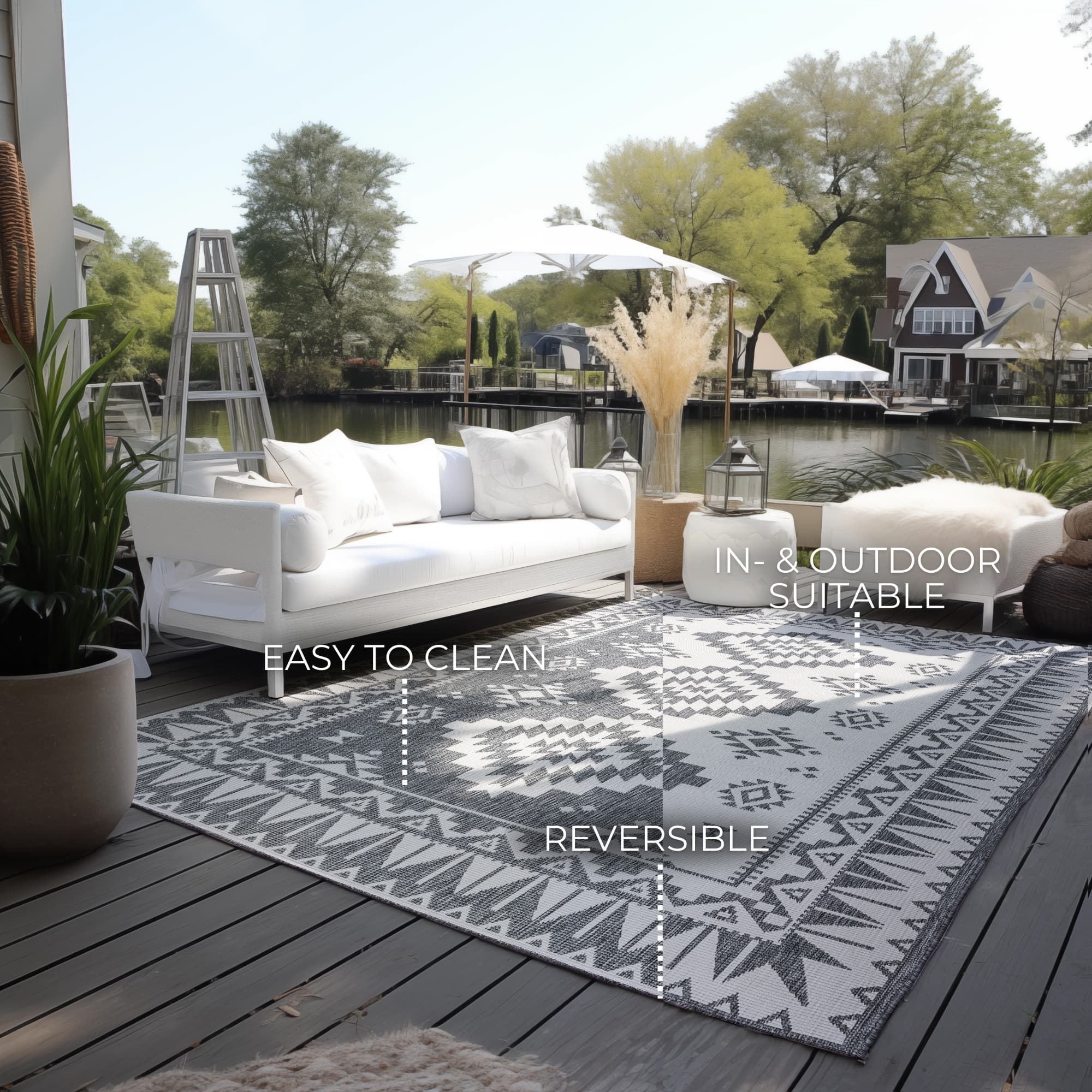 Kusový koberec Gemini 106018 Silver z kolekce Elle – na ven i na doma 10