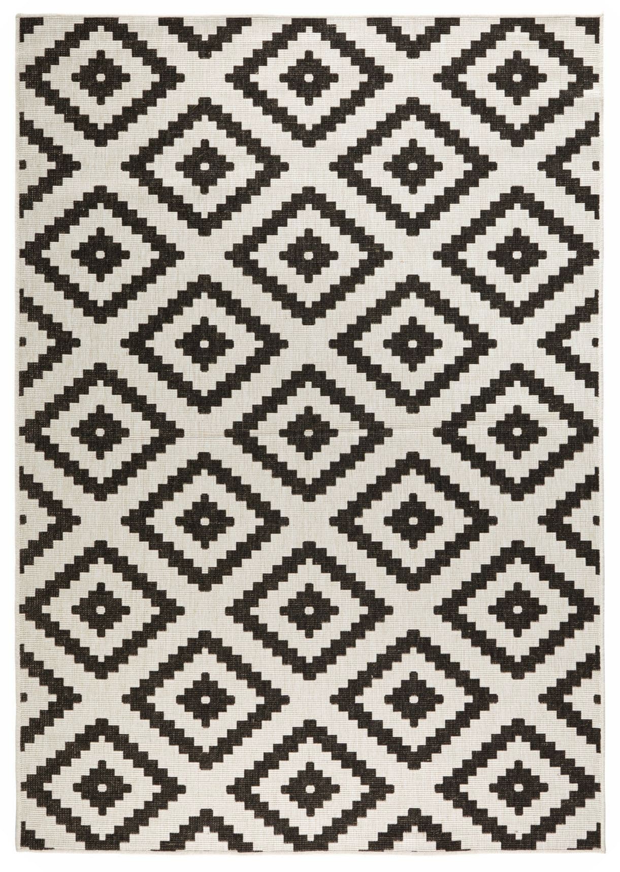 Kusový koberec Twin-Wendeteppiche 103129 schwarz creme