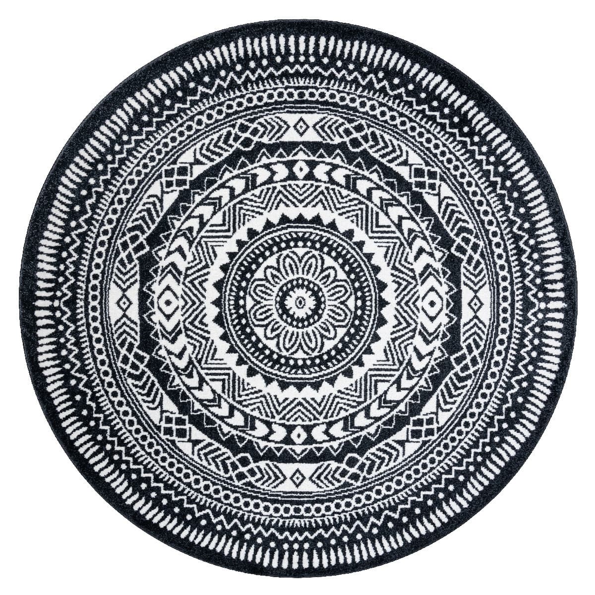 Kusový koberec Napkin black kruh