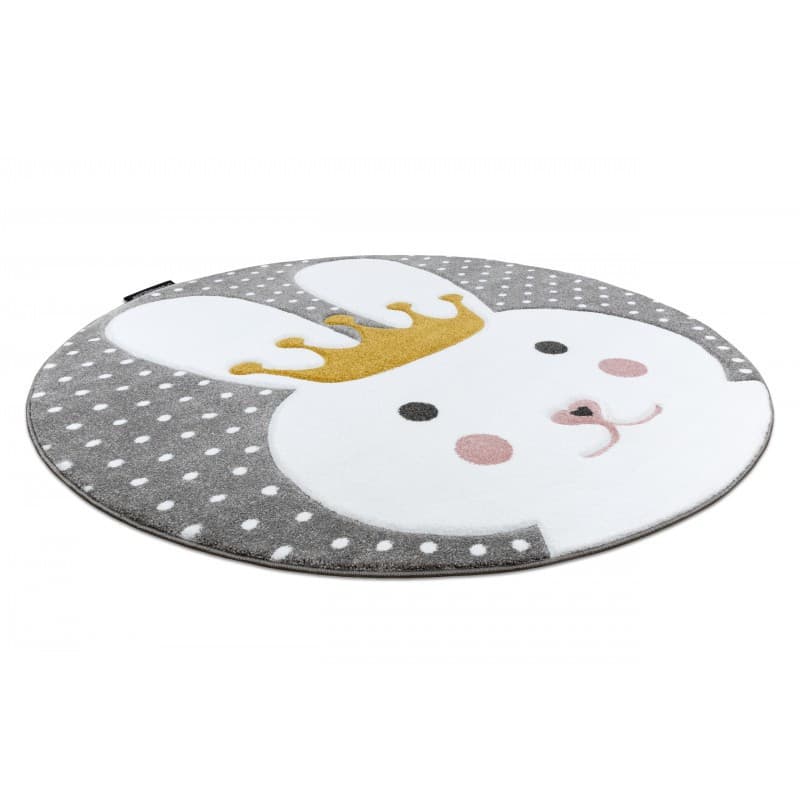 Dětský kusový koberec Petit Bunny grey kulatý Kruh Ø 160 cm 2