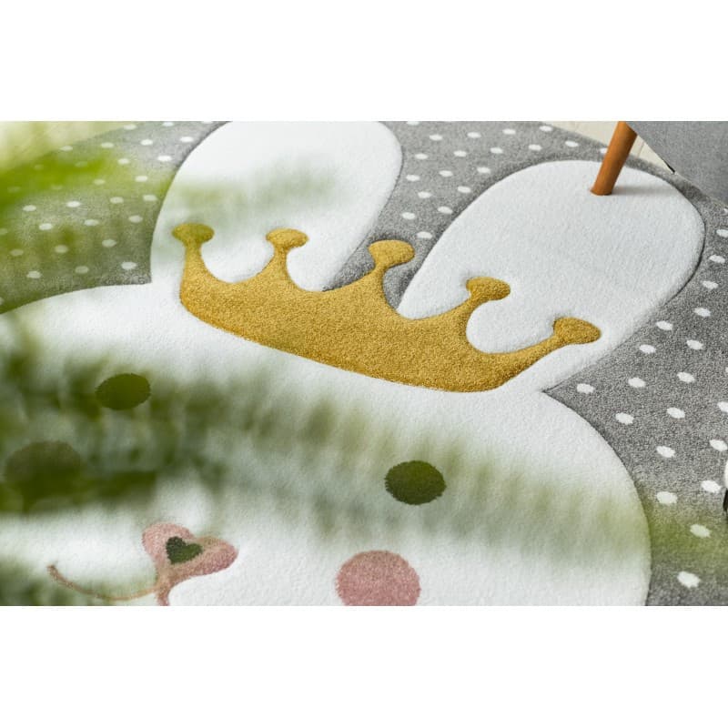 Dětský kusový koberec Petit Bunny grey kulatý Kruh Ø 160 cm 5