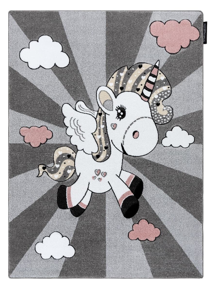 Dětský kusový koberec Petit Unicorn grey