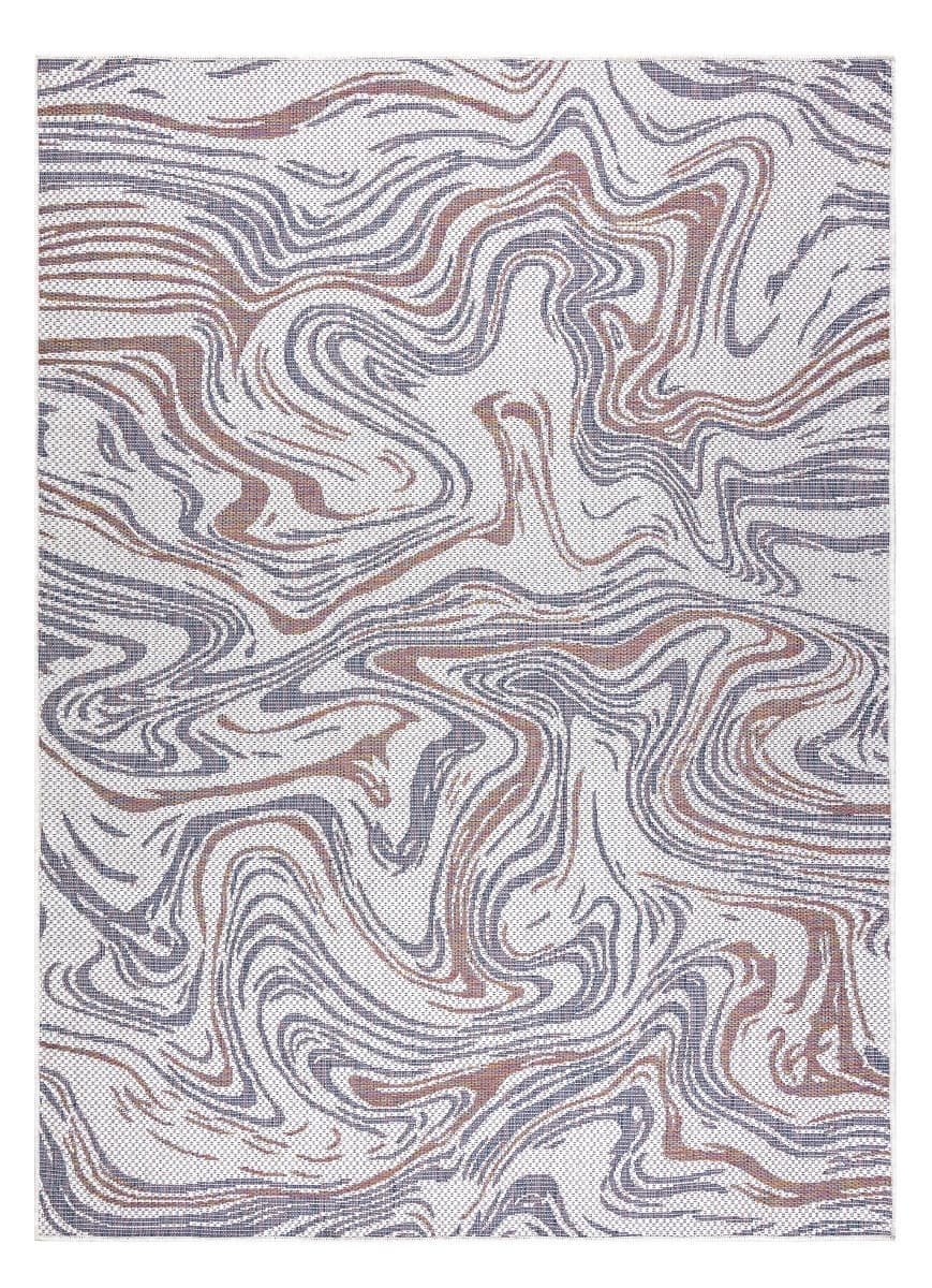 Kusový koberec Sion Sisal Waves 2836 ecru/blue/pink – na ven i na doma