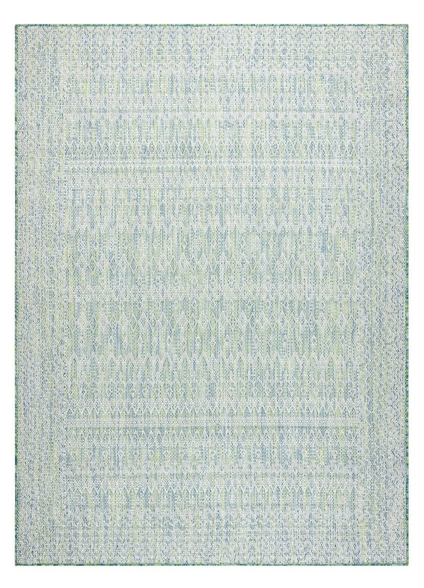 Kusový koberec Sion Sisal Aztec 22184 green/blue/ecru – na ven i na doma