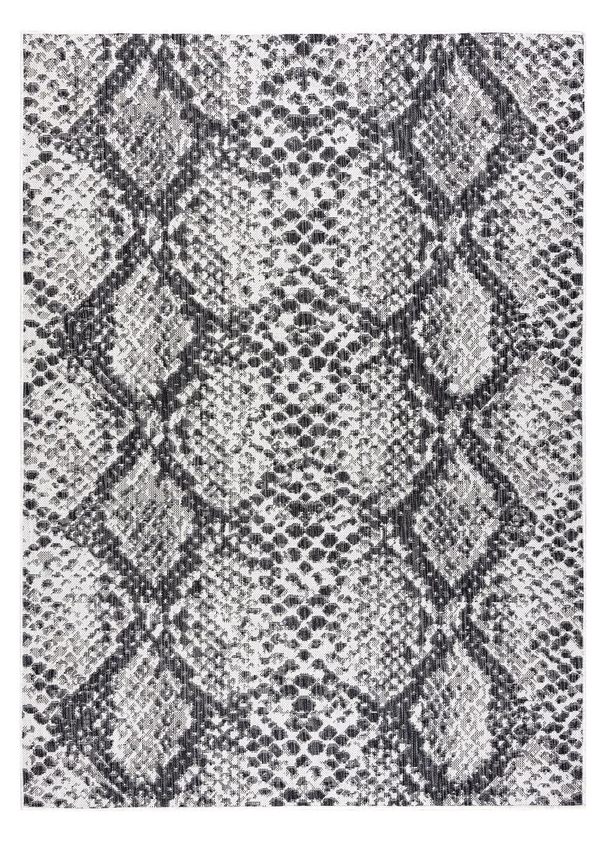 Kusový koberec Sion Sisal Snake`s skin 22162 ecru/black – na ven i na doma