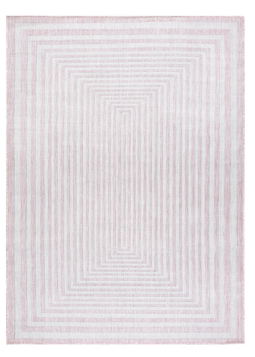 Kusový koberec Sion Sisal Labirinth 22376 pink/ecru – na ven i na doma