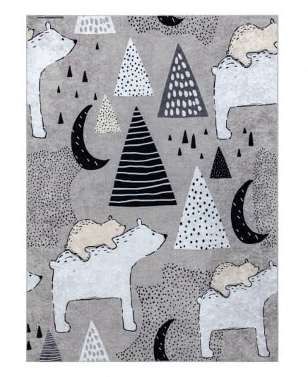 Dětský kusový koberec Junior 51974.802 Bears grey
