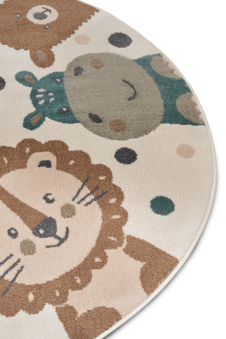 Dětský koberec Adventures 105968 Cream Brown Blue kruh Kruh Ø 140 cm 2