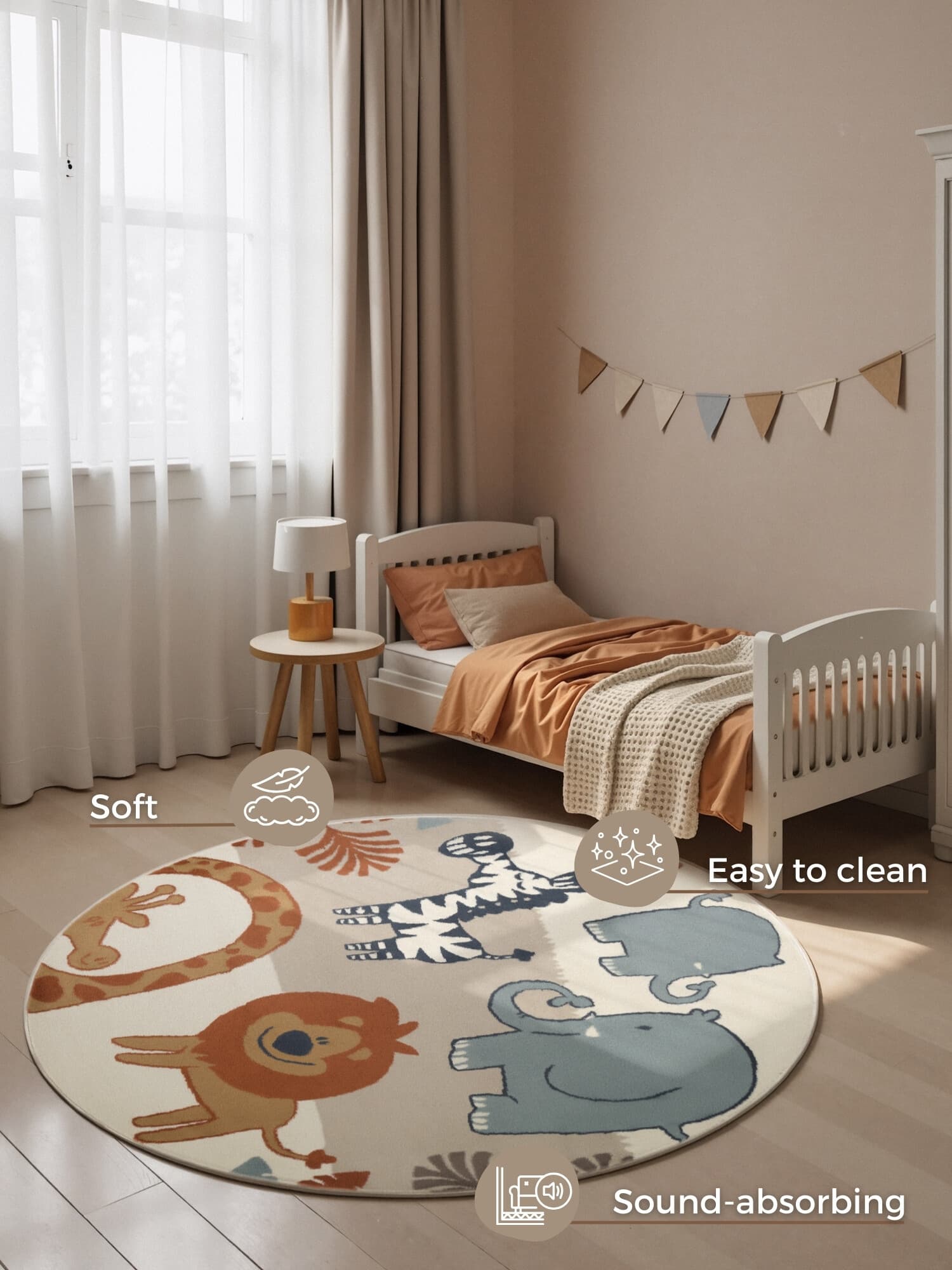 Dětský koberec Adventures 106409 Cream Multicolor kruh Kruh Ø 160 cm 7