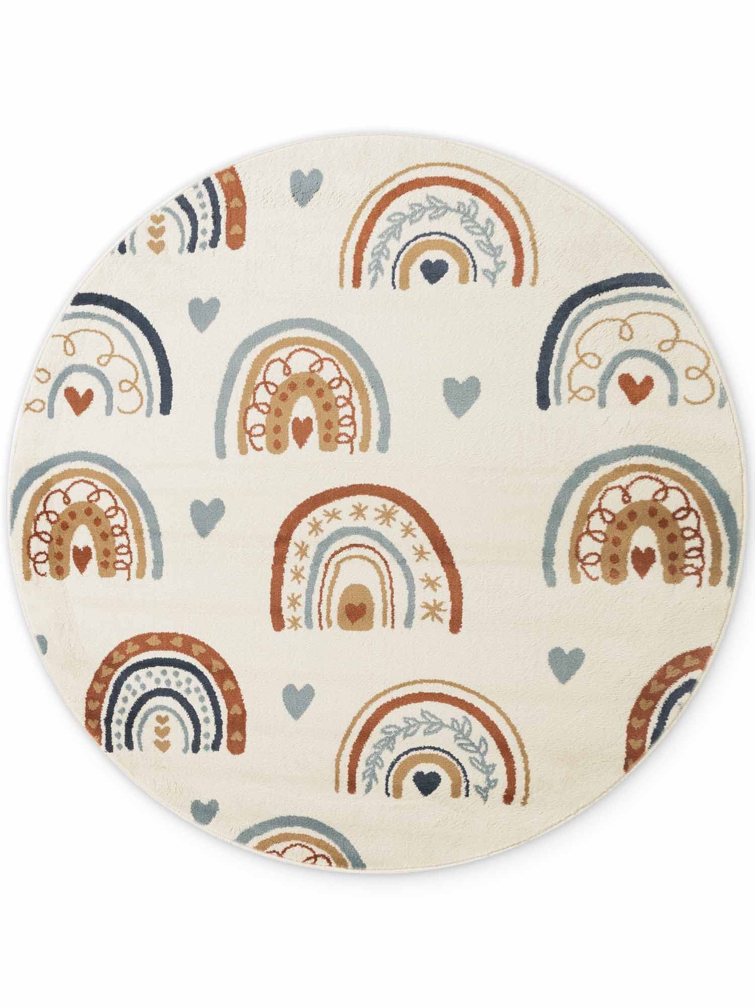 Dětský koberec Adventures 106415 Cream Multicolor kruh Kruh Ø 160 cm
