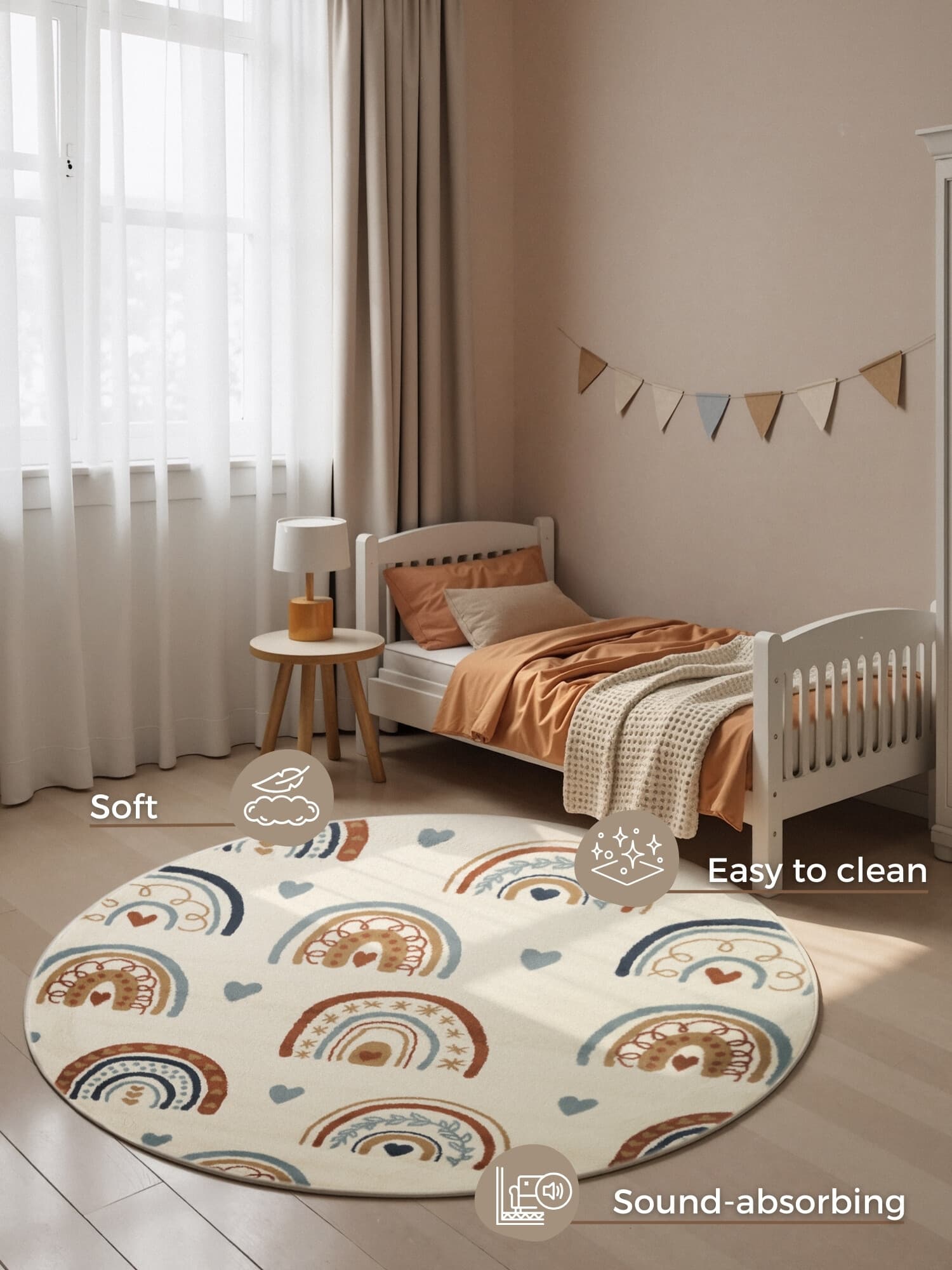 Dětský koberec Adventures 106415 Cream Multicolor kruh Kruh Ø 160 cm 3